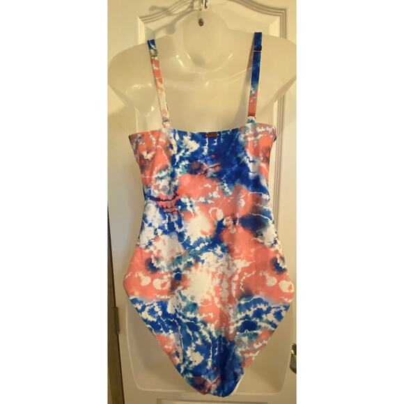 Raisins Fiesta Torquay One Piece Swimsuit Pink Blue White Women's Size Large - Picture 2 of 7